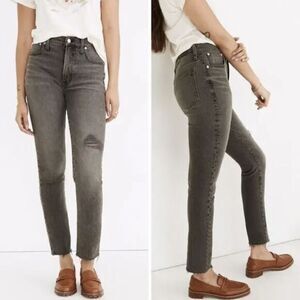 Madewell Perfect Vintage‎ Jean in Cosner Wash: Knee-Rip Edition, women's size 30